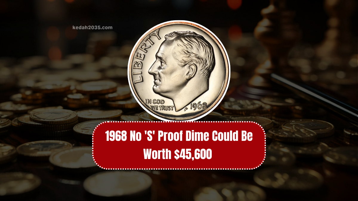 1968 No 'S' Proof Dime Could Be Worth $45,600 – Check Your Pockets For This Rare Coin